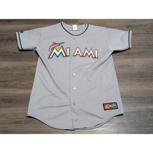 Majestic Miami Marlins Baseball Jersey Gray Men's Size XL MLB